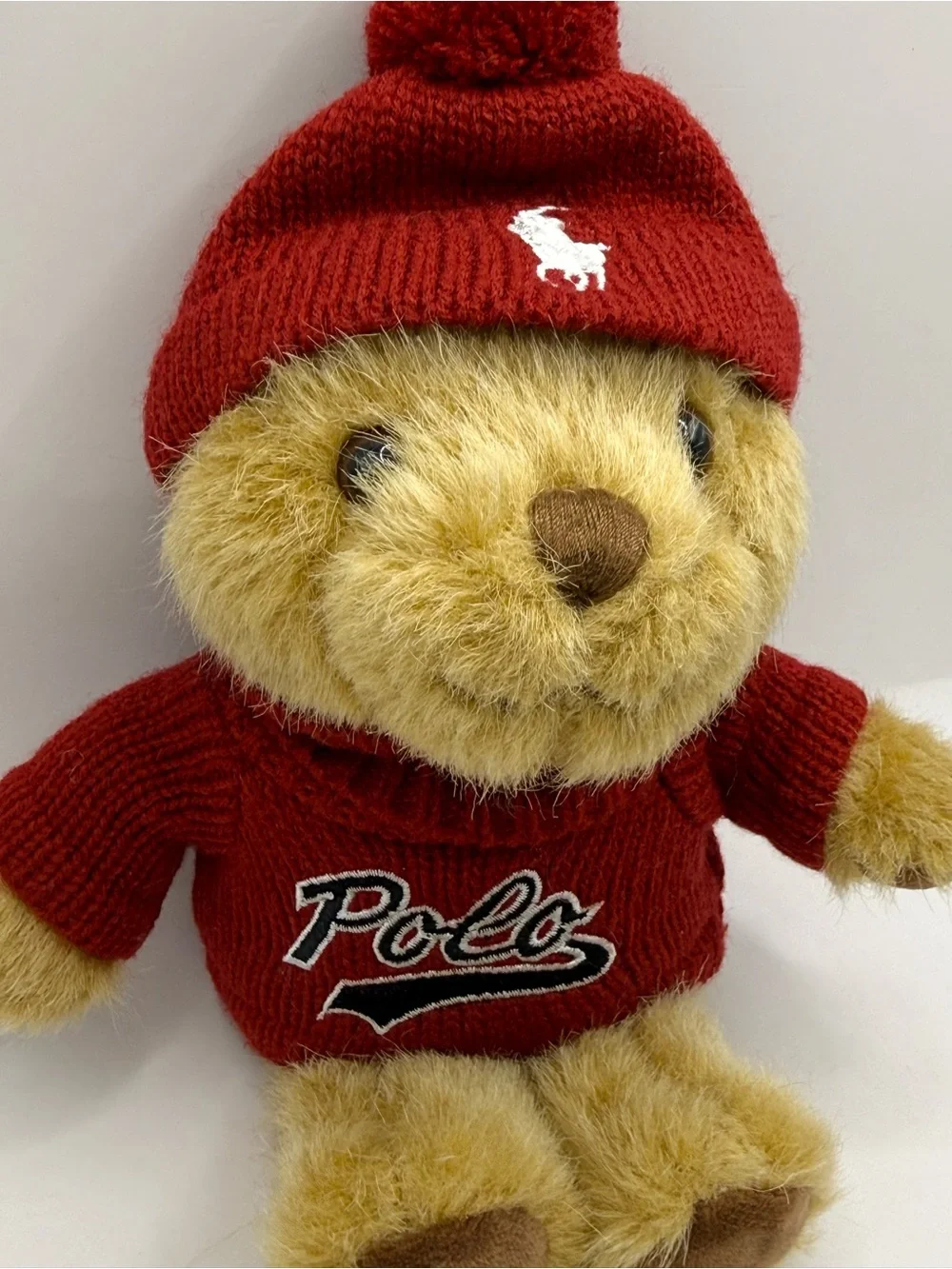 Ralph Lauren The Polo Bear Red Sweater Plush Stuffed Animal Limited Edition